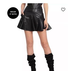 Avec les filles faux-leather skirt XS
